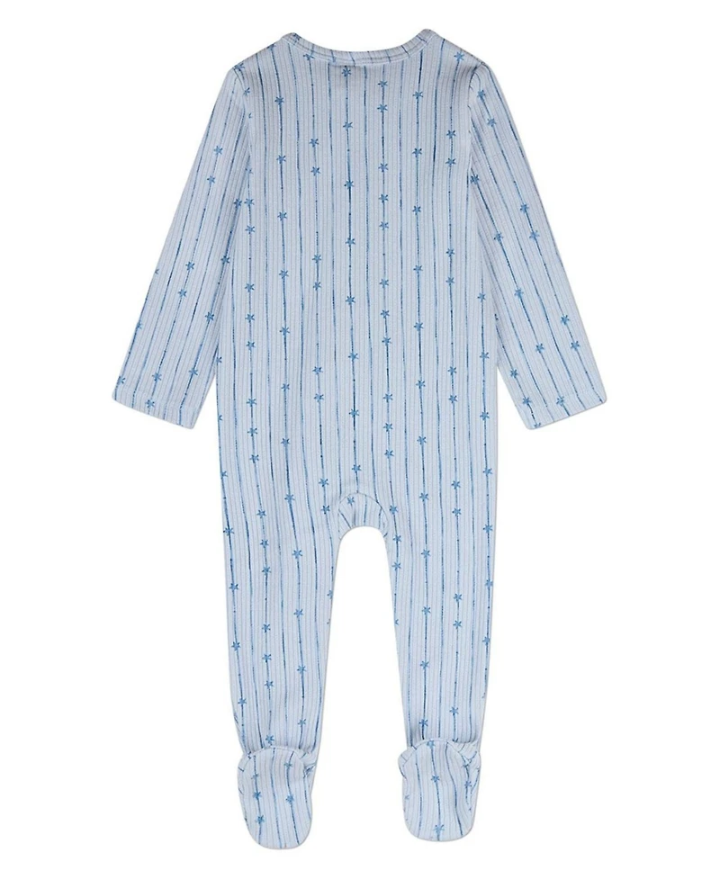 MeMoi Baby Girls Star Light, Bright Pointelle Footie