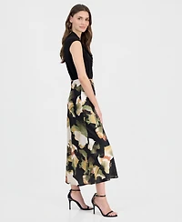 Anne Klein Women's Printed Pull-On Bias Skirt