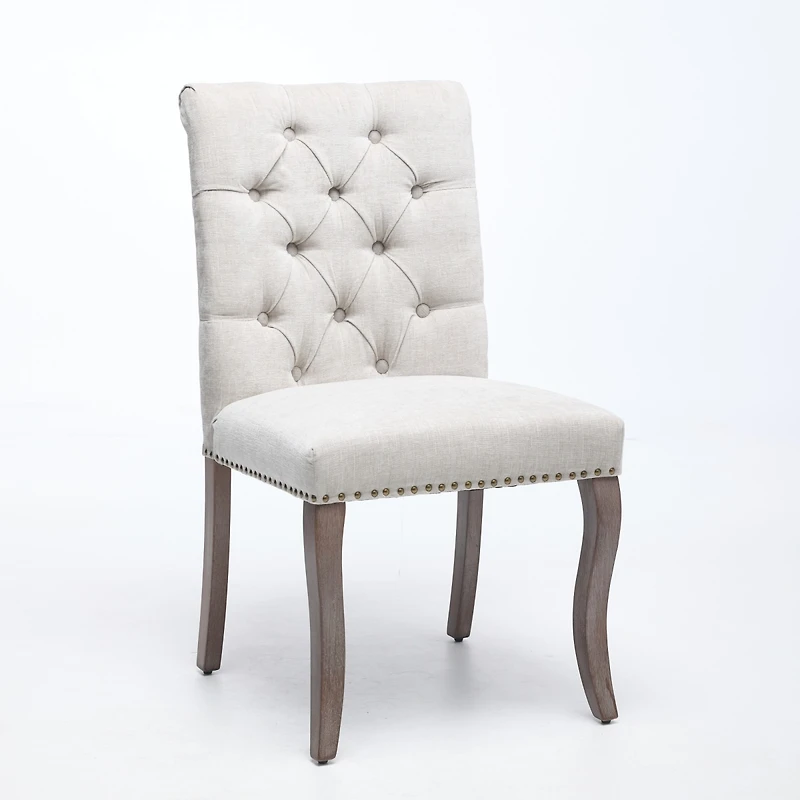 Streamdale Furniture Chenille Tufted Dining Chairs (Set of 2)