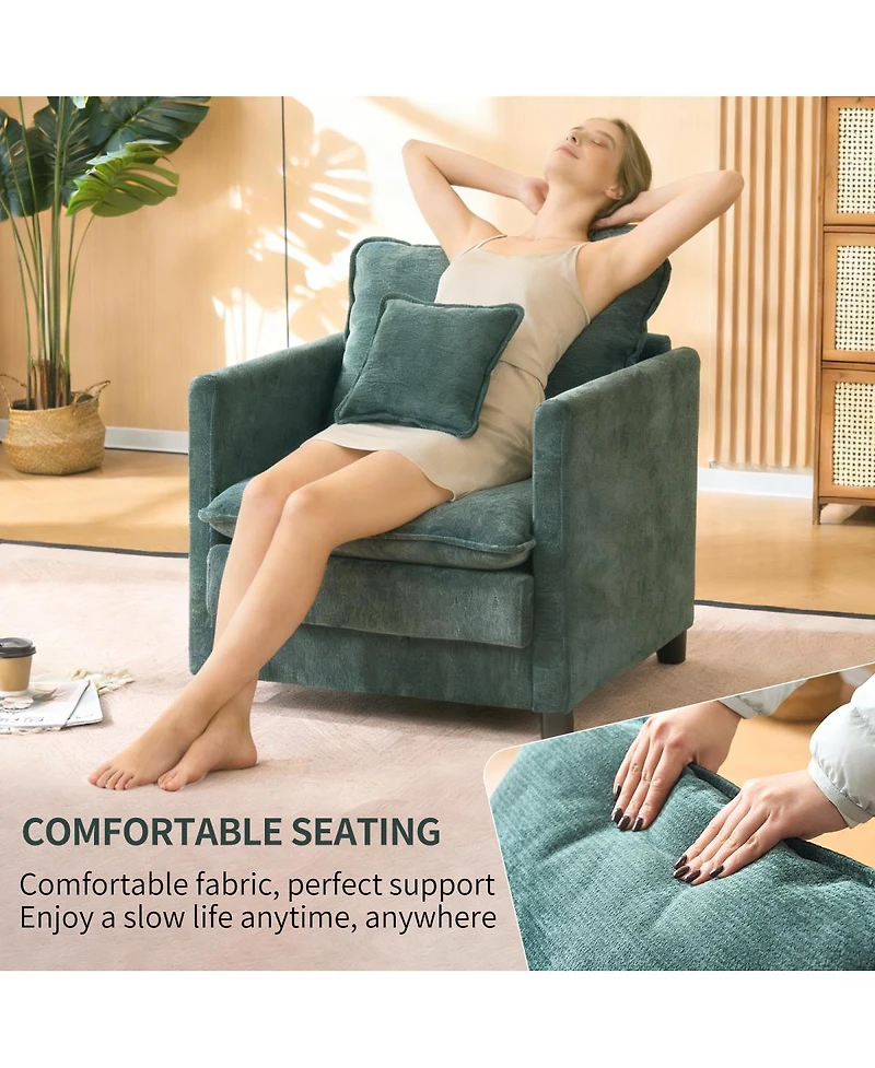 Streamdale Furniture Padded Armchair with 3-Pillow Comfort Set