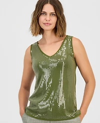 Anne Klein Women's Sequin Tank Top
