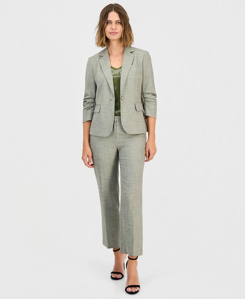 Anne Klein Women's One-Button Scrunch-Sleeve Blazer