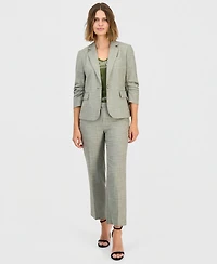 Anne Klein Women's One-Button Scrunch-Sleeve Blazer