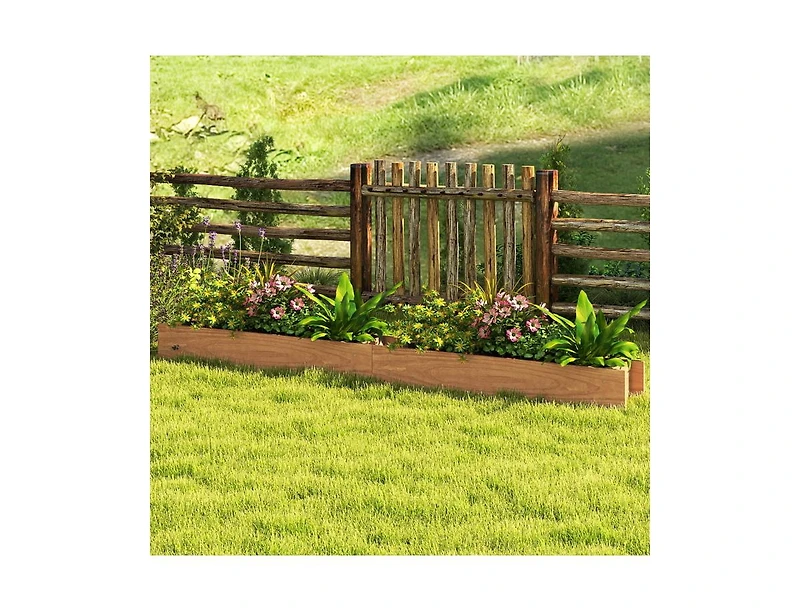 Slickblue Raised Wood Planter for Vegetables, Herbs & Flowers