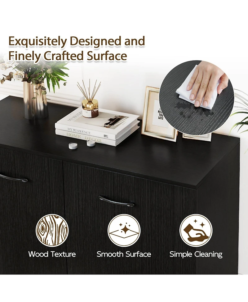 Sugift 38" Buffet Modern Sideboard Cabinet with Storage