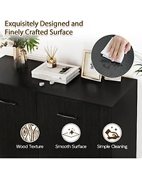 Sugift 38" Buffet Modern Sideboard Cabinet with Storage