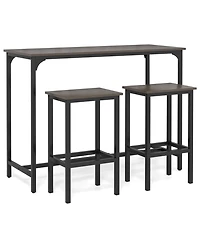 Sugift Industrial Counter Height Dining Set with Table and Stools