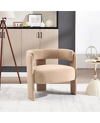 Streamdale Furniture Velvet Mid-Century Accent Chair for Living Room/Bedroom