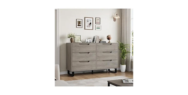 gaomon 6 Dresser for Bedroom, 47.2 in Wide Dresser