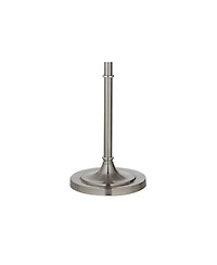 360 Lighting Chandelier Floor Lamp 62.5" Tall Brushed Nickel Chrome Crystals Linen Fabric Drum Shade for Living Room Reading Bedroom