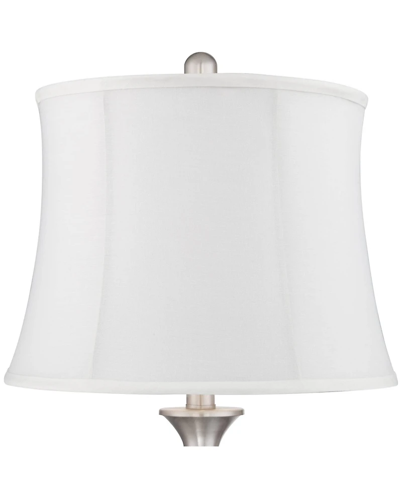 Regency Hill Arden 25" High Twist Modern Coastal Table Lamps Set of 2 Glass Shade Living Room Bedroom Bedside