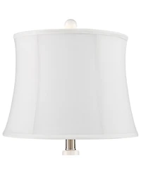 360 Lighting Jane Modern Table Lamps 25" High Set of 2 Ceramic Softback Fabric Drum Shade for Bedroom Living Room Bedside Nightstand Office Home