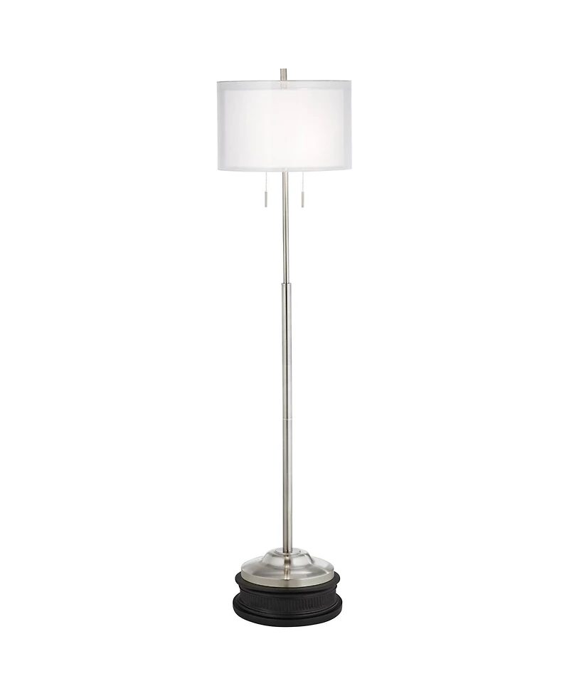 Possini Euro Design Roxie Modern Floor Lamp with Riser 65 1/2" Tall