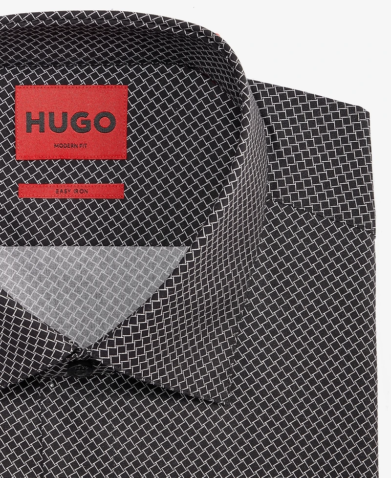 Hugo by Boss Men's Modern-Fit Patterned Dress Shirt