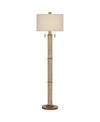 Barnes and Ivy Santiago 65" Tall Modern Country Floor Lamp with Pull Chain
