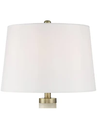 Possini Euro Design Fiona 29" Tall Column Modern Coastal End 3-Way Table Lamp Finish Alabaster Single Living Room Bedroom