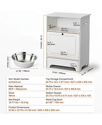 Inolait Elevated Pet Feeding Station with Storage for Small Dogs