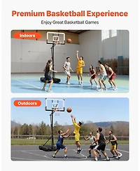 Mecale Portable Basketball Hoop with Backboard and Height Adjustment