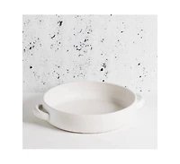 Gharyan Stoneware, Stoneware Serving Plate With Handles 13.4"