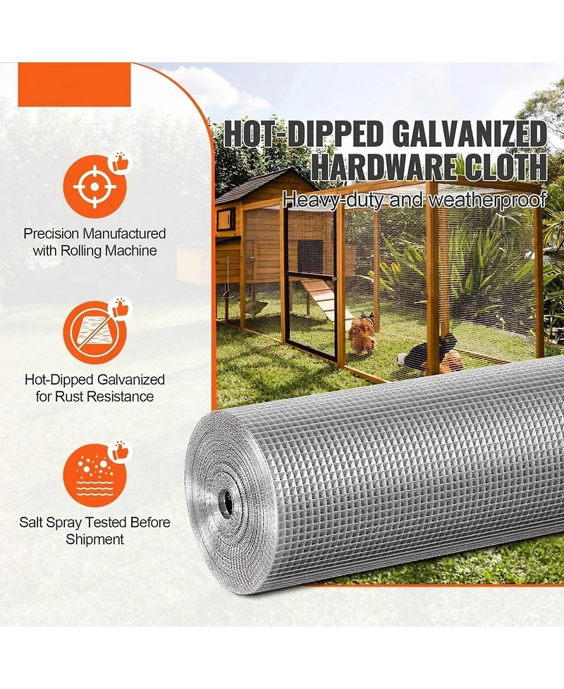 Sugift Hardware Cloth Galvanized Wire Mesh for Fencing