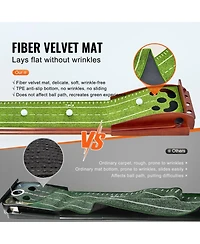 Mecale 5-Hole Indoor Golf Putting Mat with Auto Ball Return