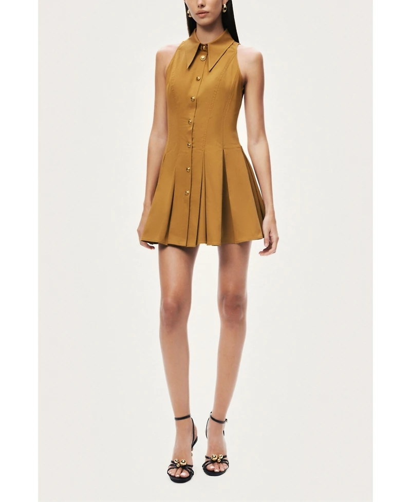 Nocturne Women's Sleeveless Pleated Mini Dress