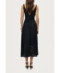 Nocturne Women's Sleeveless Embroidered Midi Dress