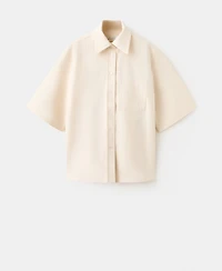 Selection Mango Women's Bow Detail Short-Sleeved Shirt