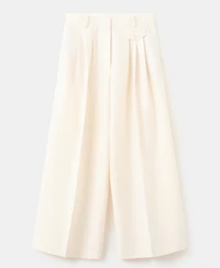 Selection Mango Women's Pleated Straight Cotton Pants