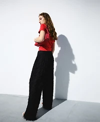 Selection Mango Women's Straight Threaded Pants