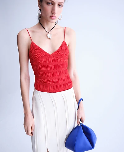 Selection Mango Women's Ruched Lyocell Bodysuit