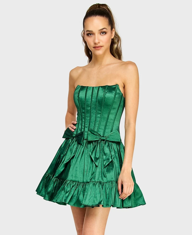 Alex & Sophia Juniors' Sleeveless Taffeta Fit Flare Dress
