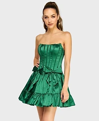 Alex & Sophia Juniors' Sleeveless Taffeta Fit Flare Dress