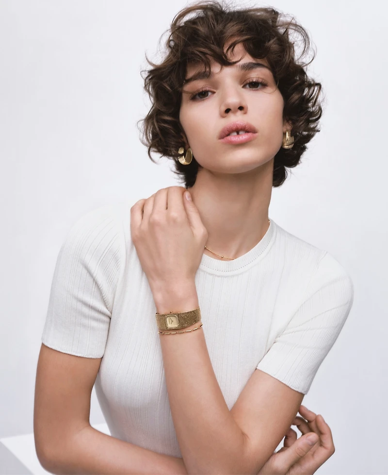 Calvin Klein Women's Sophisticated Gold Tone Stainless Steel Bracelet Watch, 20mm