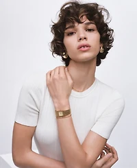 Calvin Klein Women's Sophisticated Gold Tone Stainless Steel Bracelet Watch, 20mm