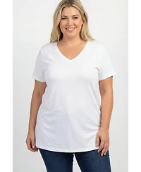 Woman Within Plus Perfect Short-Sleeve V-Neck Tunic