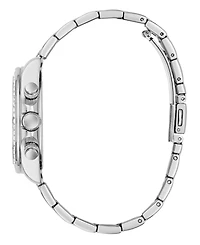 Guess Women's Glitz Silver-Tone Stainless Steel Multi-Function Watch, 36mm