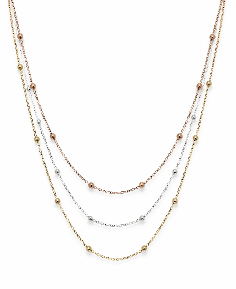 And Now This Silver Plated Beaded 18" Layered Necklace