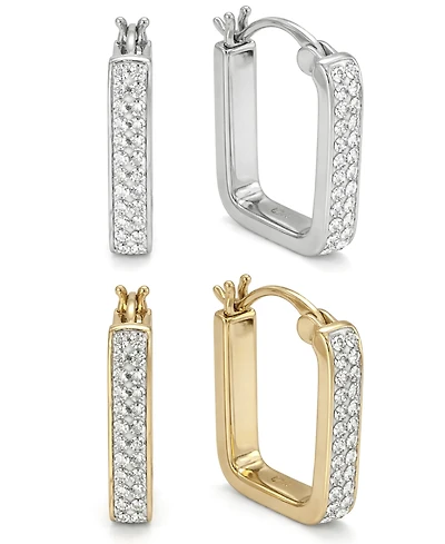 And Now This Gold Plated 2-Piece Click Top Hoop Earrings Set