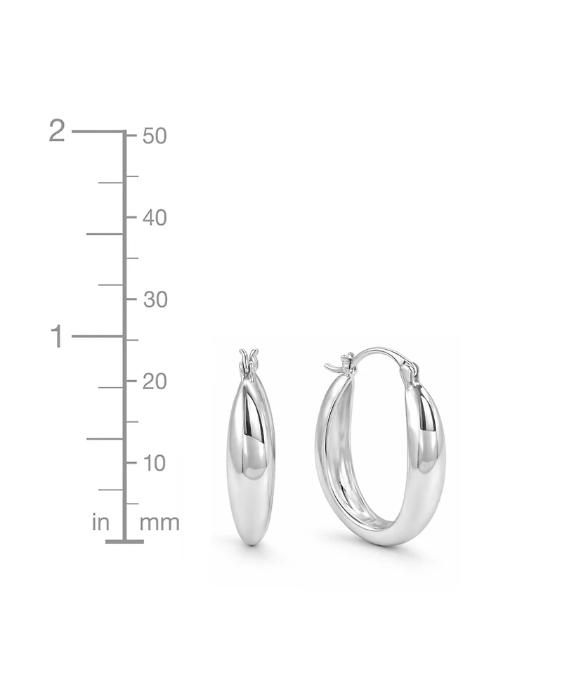 And Now This High Polished Oval Hoop Earring