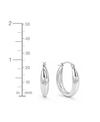 And Now This High Polished Oval Hoop Earring