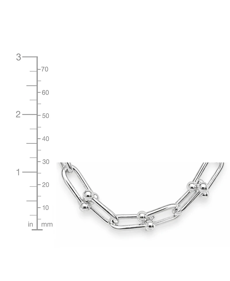 And Now This Fine Silver-Plated or 18K Gold-Plated Graduated Chain Link Necklace