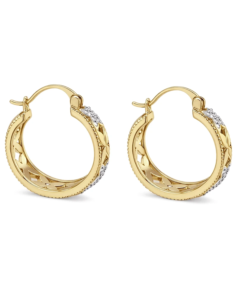 And Now This Crystal 18K Gold Plated Hoop Earring