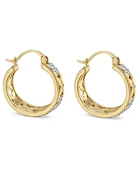 And Now This Crystal 18K Gold Plated Hoop Earring