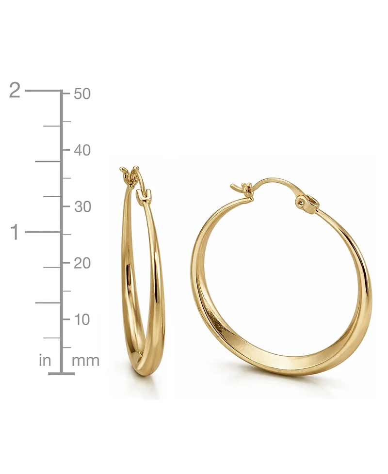 And Now This 18K Gold Plated or Silver Hoop Earring