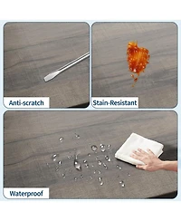 gaomon Tv Stand for 47" Tv, Modern Console with Adjustable Shelf, Cable Holes, Media Cabinet, U-Shaped Legs