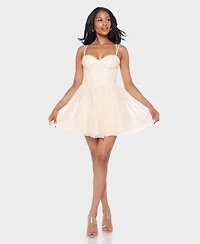 B Darlin Juniors' Sweetheart Neck Mini Dress