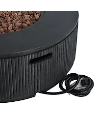 Streamdale Furniture 50K Btu Propane Fire Pit Table w/Lava Rocks and Cover