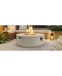 Streamdale Furniture 50K Btu Propane Fire Pit Table w/Lava Rocks and Cover