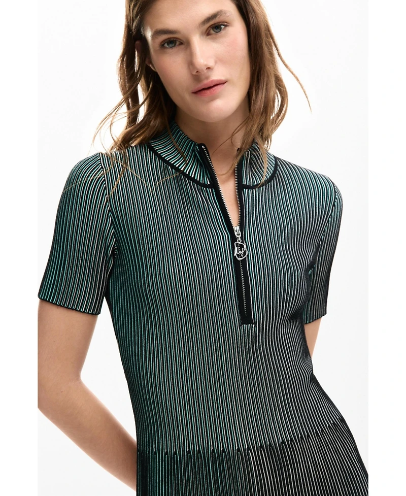 Desigual Women's Textured zipper dress